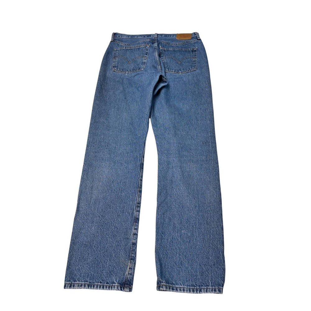 Levis Premium 501 Original Fit Jeans Womens W28 L30 Medium Wash Blue - Picture 6 of 14